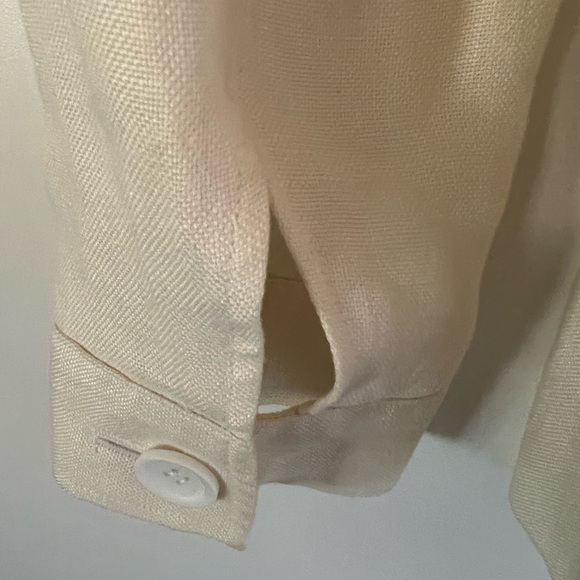 TALBOTS WOMEN IRISH LINEN CREAM JACKET - Picture 14 of 16
